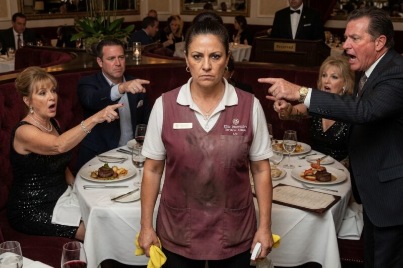 THEY FORCED A “POOR JANITOR” TO KNEEL AT HER DAUGHTER’S ENGAGEMENT — BUT ONE PHONE CALL MADE THE RICHEST FAMILY IN NEW YORK TREMBLE