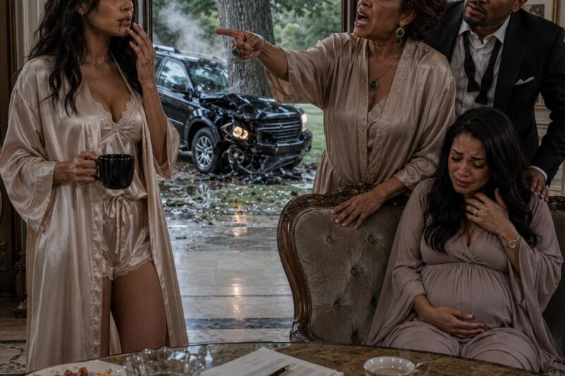 At 4 a.m., my pregnant sister stole my keys, crashed an SUV into the oak tree outside our Atlanta estate, and let everyone believe it was my car she destroyed.