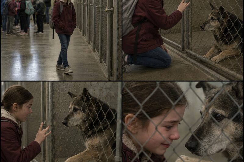 Every dog in the shelter ignored the deaf girl’s hands until she reached the kennel everyone else had given up on.