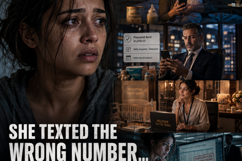 A broke single mom meant to text her brother for $50 to buy baby formula… but one wrong digit sent her desperation straight to a billionaire who should have ignored it.