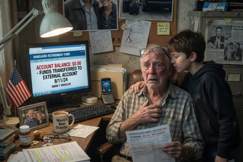 MY SON-IN-LAW WIPED OUT MY $800K RETIREMENT FUND AND BOLTED WITH HIS MISTRESS. I WAS DEVASTATED UNTIL MY GRANDSON WHISPERED, “GRANDPA, I FIXED IT ALL.” TWO DAYS LATER, THE PHONE RANG…