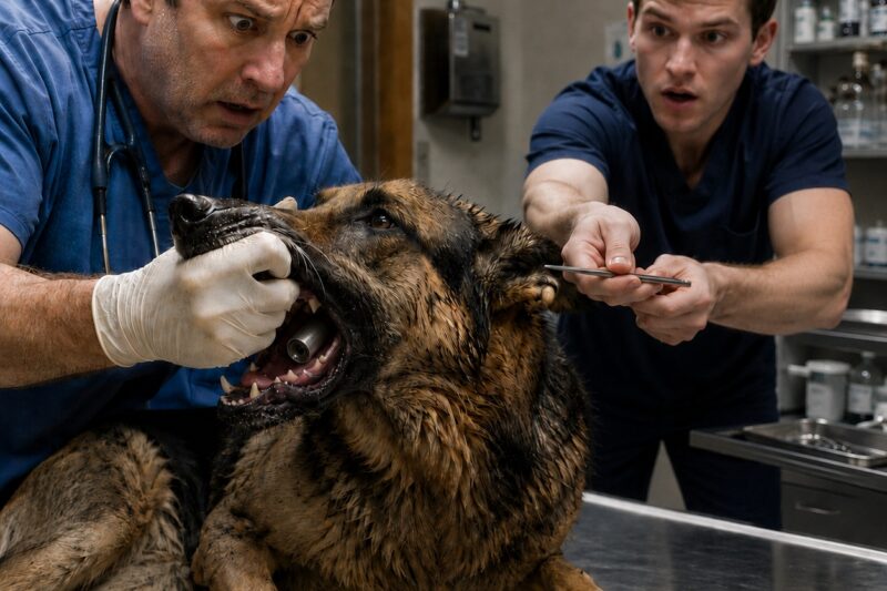 “There’s something embedded in her upper palate,” he said. “And it didn’t grow there.”