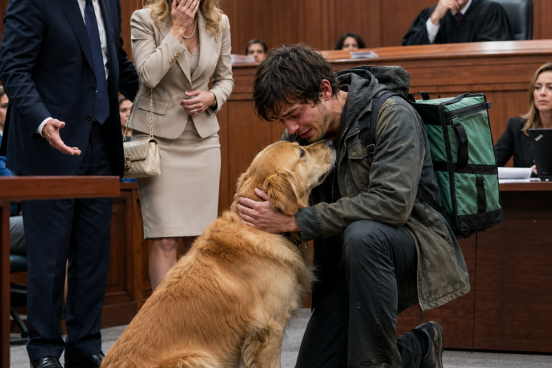THE RICH MAN ACCUSED A POOR DELIVERY BOY OF STEALING HIS DOG — THEN THE DOG DID SOMETHING NO ONE IN COURT EXPECTED