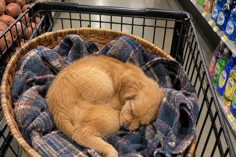 She was sleeping in a basket. No collar. No one came back.
