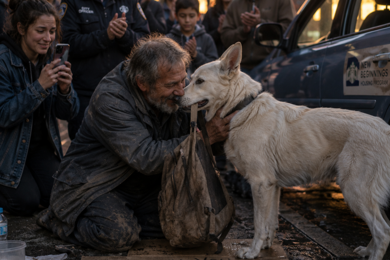 I HAD ONLY SIX PENNIES LEFT, AND A WHITE GERMAN SHEPHERD PUPPY GUARDED THEM LIKE GOLD — BUT THEY DIDN’T KNOW HE WASN’T PROTECTING MY MONEY, HE WAS PROTECTING THE LAST PIECE OF DIGNITY I HAD LEFT