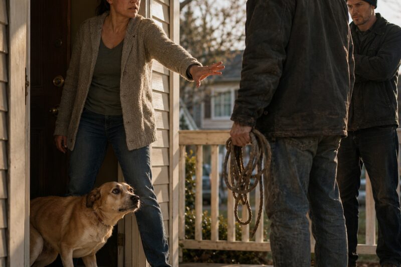 Then Lucky stepped out from behind me, saw the rope in one man’s hand, and began to tremble like he remembered exactly what it felt like around his neck.