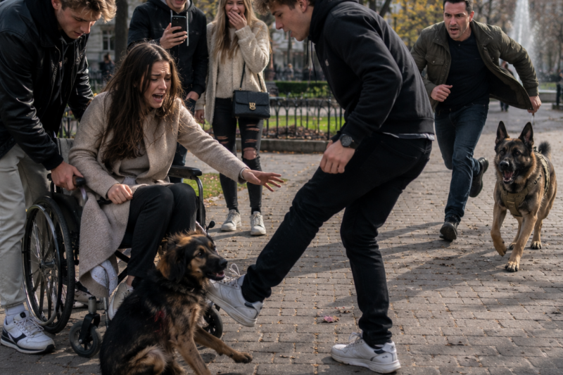 THE RICH KIDS LOCKED HER WHEELCHAIR SO SHE COULDN’T MOVE. THEN THEY HURT HER DOG RIGHT IN FRONT OF HER AND LAUGHED LIKE MONEY COULD ERASE CONSEQUENCES.
