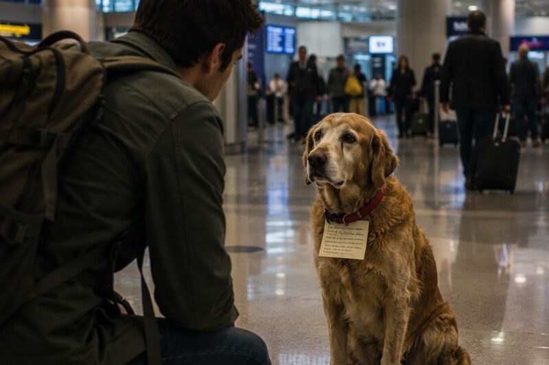 HIS MUZZLE HAD TURNED WHITE, HIS RED COLLAR WAS FADED, AND HE WAS LOOKING AT ME LIKE HE HAD NEVER STOPPED WAITING.