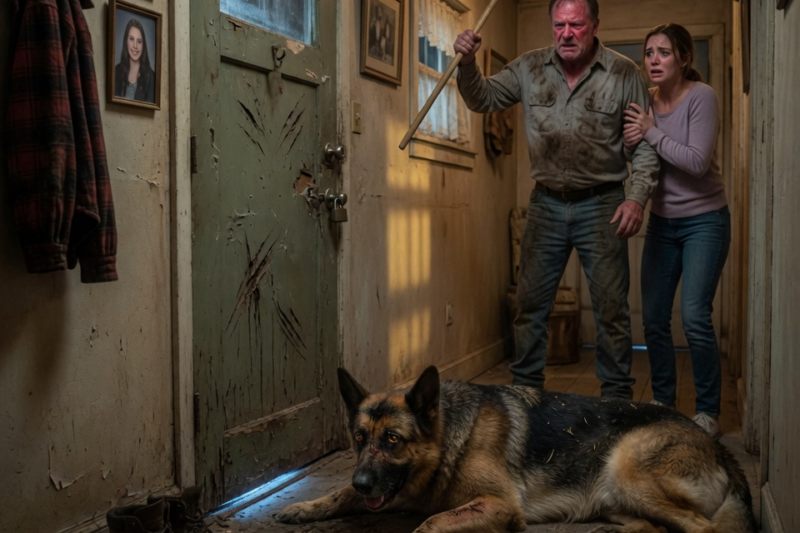 THEY S!LENCED THE DOG BEFORE THEY OPENED THE BASEMENT DOOR.