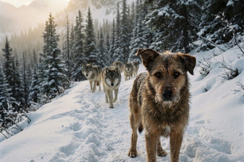 THE DOG WAS NOT LOST. THE WOLVES WERE NOT CHASING HIM. AND THE SNOW AROUND HIS PAWS TOLD A STORY NO ONE WAS READY TO SEE.