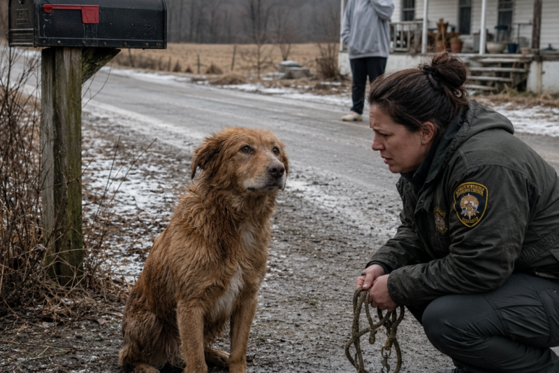 THE FAMILY DROVE AWAY WITHOUT HIM. FOR EIGHTY-ONE DAYS, RUSTY WATCHED THE ROAD. THEN A STRANGER SAT BESIDE HIS GRIEF.