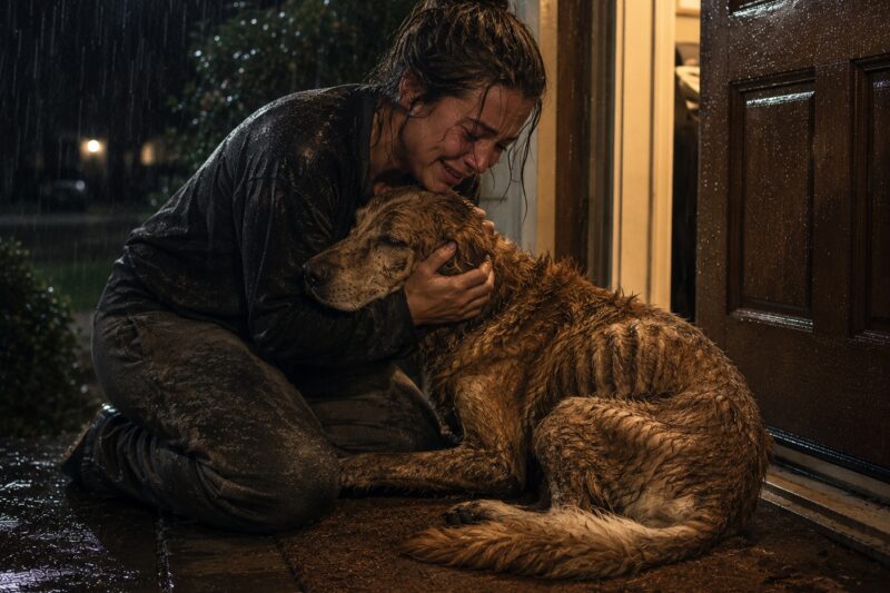 WHEN HIS TAIL MOVED ONCE AGAINST MY WRIST, I KNEW THE DOG I HAD PRAYED FOR EVERY NIGHT HAD SOMEHOW FOUND HIS WAY BACK HOME.