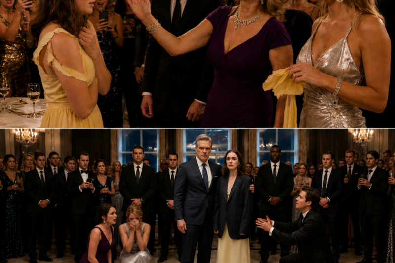 THEY RIPPED MY DRESS IN FRONT OF 200 PEOPLE—BUT WHEN MY BILLIONAIRE FATHER’S HELICOPTER LANDED, THEIR LAUGHTER DIED