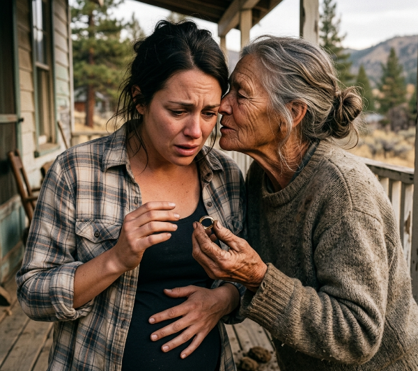 WHEN THE WHOLE TOWN SHAMED A PREGNANT WIDOW AND STOLE HER HOME, AN OLD WOMAN IN THE SIERRA SHOWED HER THE WEDDING RING SHE HAD BURIED — AND WHISPERED THAT HER HUSBAND WAS STILL ALIVE