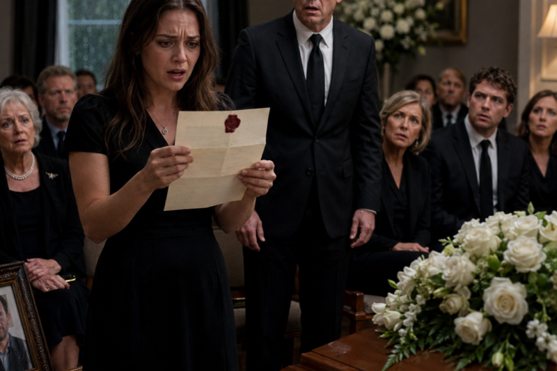 I STOOD AT MY AUNT’S FUNERAL WITH A SEALED LETTER IN MY HAND AND MY ENTIRE FAMILY STARING AT ME.  THEY THOUGHT I WAS ABOUT TO READ A SWEET GOODBYE FROM A RICH OLD WOMAN.  BUT THE SECOND I BROKE THE WAX SEAL, MY FATHER’S FACE TURNED WHITE.