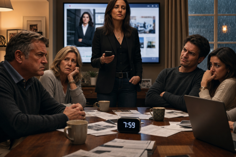 MY FAMILY CALLED AN “EMERGENCY MEETING” BECAUSE THEY THOUGHT MY LIFE WAS FALLING APART.  THEY SAID MY COMPANY WAS FAILING, MY CAREER WAS RUINED, AND I NEEDED TO ACCEPT REALITY.  THEY DIDN’T KNOW FORBES WAS ABOUT TO PUBLISH MY FACE AT EXACTLY 8 P.M.