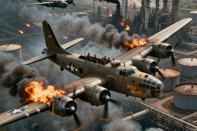 The Burning B-24 That Refused to Turn Away—Operation Tidal Wave and the D3adliest Low-Level Raid of World W@r II
