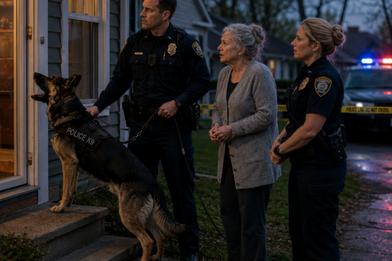 The Police Dog Stopped at Grandma’s Door—And Exposed the Truth No One Wanted to Believe