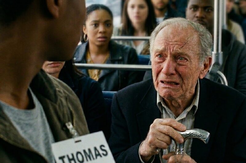 AN OLD MAN ON THE BUS STARTED CRYING THE MOMENT HE SAW MY NAME TAG