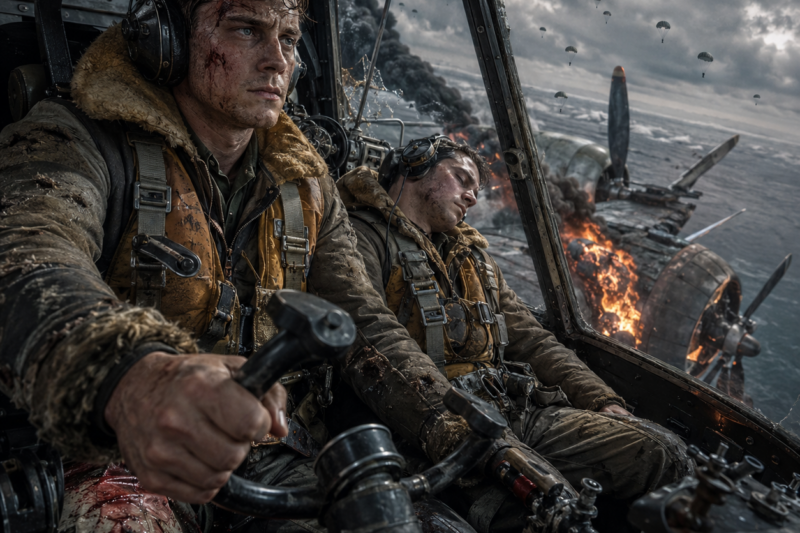 A BURNING B-17 WAS FALLING OVER THE NORTH SEA — AND ONE WOUNDED PILOT REFUSED TO LEAVE TWO MEN BEHIND