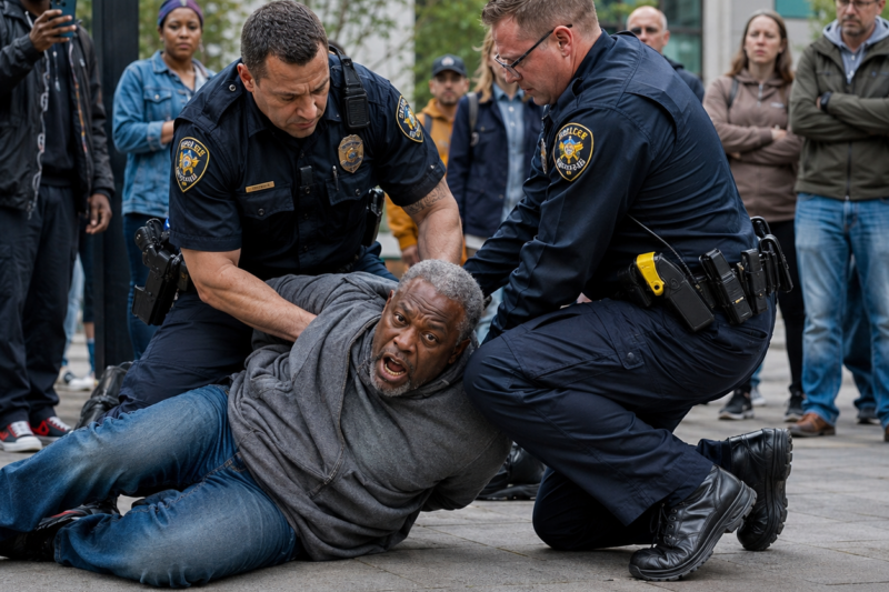 THE OFFICER THOUGHT HE WAS JUST AN OLD BLACK MAN HE COULD THROW TO THE GROUND. HE NEVER ASKED WHY THE MAN STOOD SO CALMLY, EVEN WITH BLOOD ON HIS FACE. THEN HE OPENED THE WALLET, AND HIS HANDS STARTED TO SHAKE.