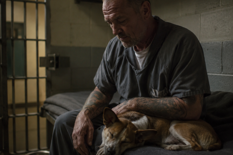 SHE WAS JUST A STRAY DOG BORN INSIDE A PRISON YARD. HE WAS A SILENT MAN SERVING TEN YEARS WHO HAD STOPPED BELIEVING ANYONE WOULD STAY. BUT FOR EIGHT YEARS, SHE SLEPT BESIDE HIS BUNK — AND TAUGHT HIM HOW TO LIVE AGAIN.