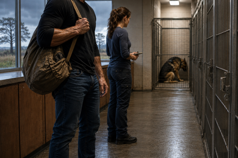 A Broken War Dog Wouldn’t Look at Anyone… Until a Navy SEAL Chose to Stay in the Storm