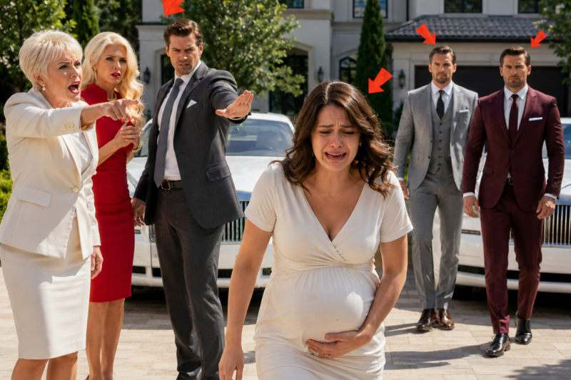 AT SEVEN MONTHS PREGNANT, MY HUSBAND THREW ME OUT SO HIS MISTRESS COULD TAKE MY PLACE—AFTER HIS MOTHER CALLED ME WORTHLESS IN FRONT OF THE NEIGHBORHOOD, SHE SAID, “YOU HAVE NO ONE,” BUT SHE DIDN’T KNOW MY BROTHERS WERE BILLIONAIRES