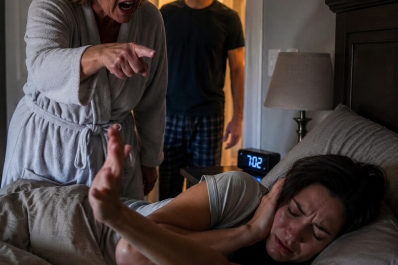 Helen Adams didn’t knock.  She never knocked.  She just threw open my bedroom door like she owned the place, marched straight to my side of the bed, and screamed so loudly I woke up gasping