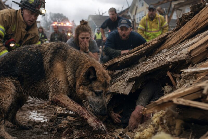 At eight years old, the German shepherd was not young anymore. His muzzle had begun to silver. His back leg stiffened in cold weather. But he still carried himself like the retired search-and-rescue dog he had once been—focused, disciplined, and impossible to distract when something mattered.