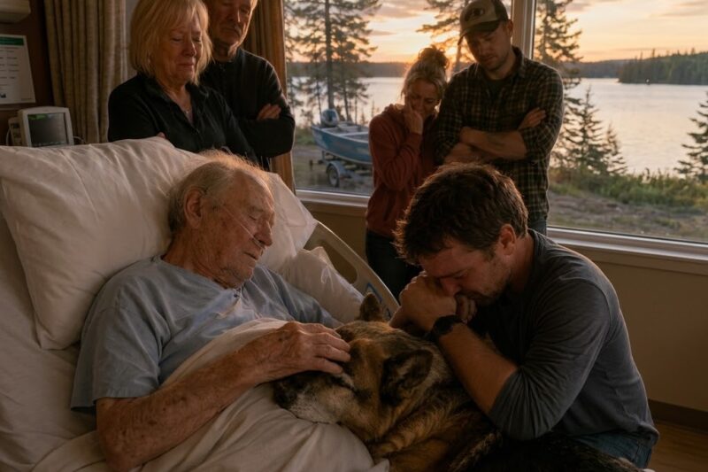 THE BOAT WAS OUTSIDE HIS HOSPICE WINDOW. BUT HIS EYES KEPT SEARCHING THE DOOR. THEN HIS TREMBLING HAND ASKED FOR THE ONE THING WE HAD MISSED.
