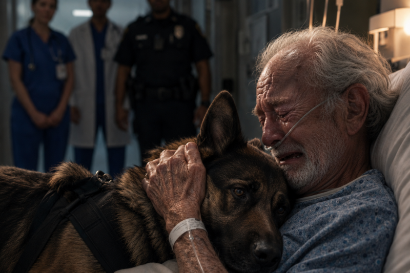 Rules said no entry—one voice shattered them, and a K9 crossed the line to reach the only person it never forgot.