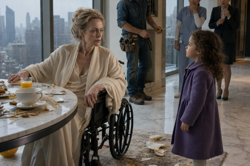WHEN SHE THREW THE BREAKFAST TRAY ACROSS THE ROOM, PORCELAIN SHATTERED AGAINST THE GLASS WALL LIKE A WARNING NO ONE WANTED TO UNDERSTAND