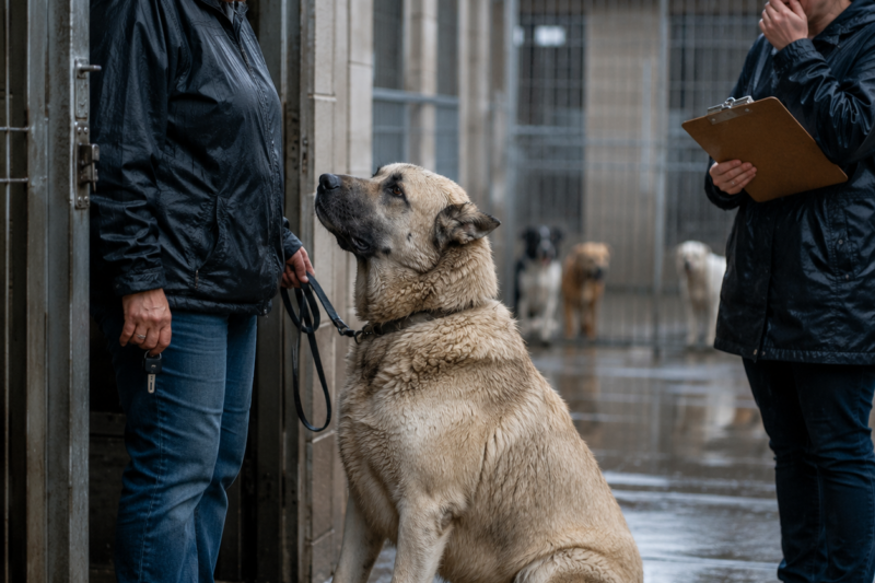 I SWORE I WOULD NEVER BRING ANOTHER DOG HOME.  THEN A SCARRED OLD GIANT TOUCHED THE EDGE OF MY LIFE IN THE RAIN.  AND WHEN HE LOOKED AT THE SHELTER DOOR, I REALIZED HE HAD BEEN WAITING FOR ME LONGER THAN I KNEW.