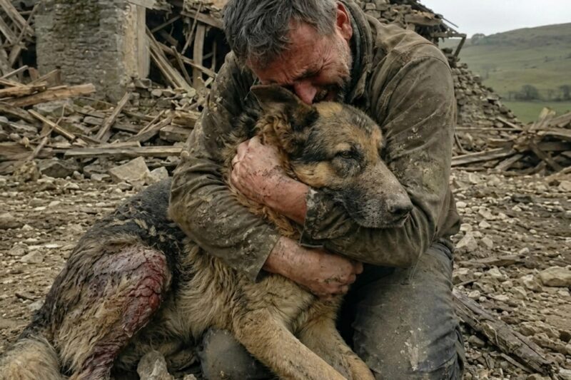 THE GERMAN SHEPHERD SAVED HIS FAMILY FROM THEIR COLLAPSING HOUSE — BUT HE NEVER MADE IT OUT