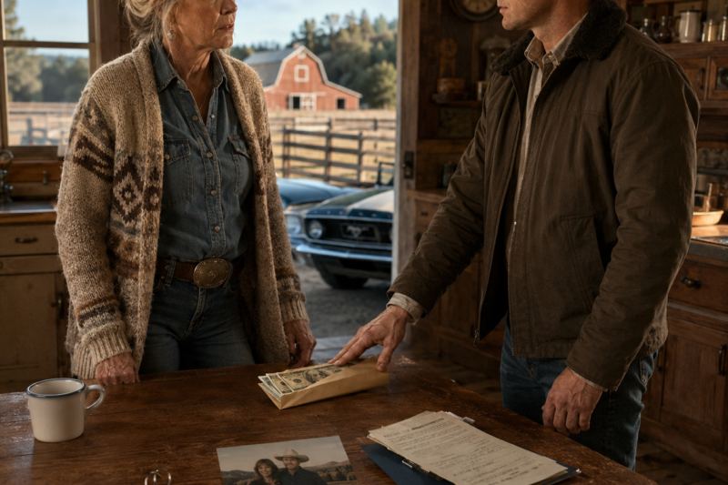 MY SON PUT TEN THOUSAND DOLLARS ON MY KITCHEN TABLE AND TOLD ME TO DISAPPEAR FROM THE RANCH I BUILT WITH HIS FATHER.