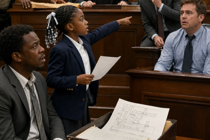 A LITTLE BLACK GIRL STOOD BEFORE THE JUDGE TO DEFEND HER FATHER… AND THE COURTROOM’S LAUGHTER DIED THE MOMENT SHE OPENED HER MOUTH