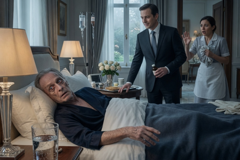 THE MILLIONAIRE WAS DYING SLOWLY IN A MANSION FULL OF DOCTORS, BUT THE REAL ANSWER WAS FLOATING IN HIS GLASS OF WATER.