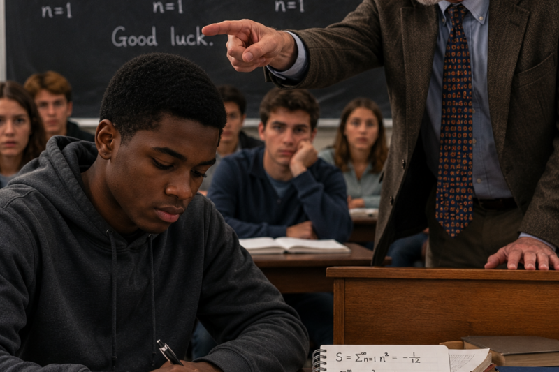 PROF DOESN’T KNOW BLACK STUDENT IS MATH PRODIGY — SETS “IMPOSSIBLE” EQUATION TO MOCK HIM, REGRETS IT