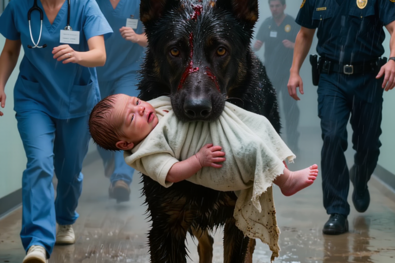 A German Shepherd Carried a Newborn to the Hospital—Then Led Them Beneath the Building to the Children No One Remembered
