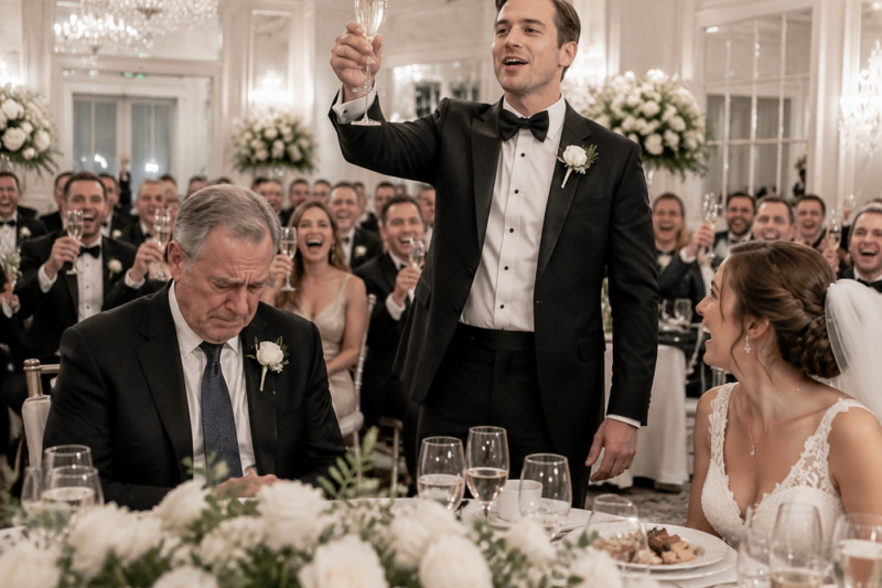 AT MY DAUGHTER’S WEDDING, HER FIANCÉ RAISED HIS GLASS: “TO THE WALKING WALLET WHO MADE THIS POSSIBLE!” GUESTS ROARED