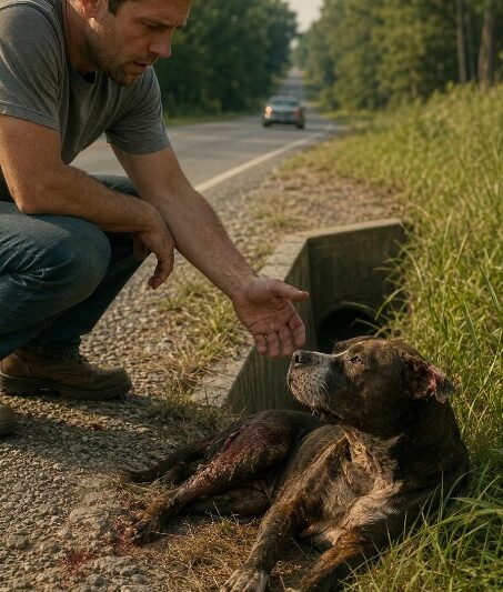 He didn’t growl. He didn’t try to bite. He just lay there, looking at me. I took out my phone. I didn’t know where the nearest animal rescue was. I’d never needed to know. But I found a number.