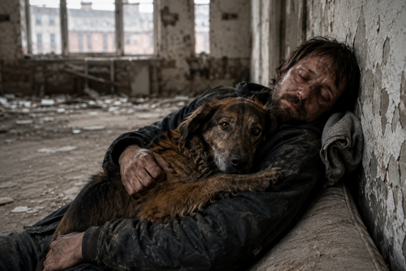 A STRAY DOG HUNG FROM A BROKEN THIRD-FLOOR WINDOW FOR 25 MINUTES, BARKING AT EVERY STRANGER WHO PASSED — BUT NO ONE REALIZED HE WASN’T BEGGING TO BE SAVED… HE WAS TRYING TO SAVE THE ONLY FAMILY HE HAD LEFT