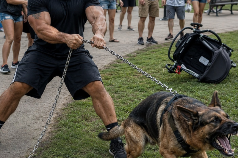 THE GERMAN SHEPHERD WAS SNARLING SO HARD EVEN GROWN MEN BACKED AWAY.  A STROLLER HAD ALREADY TIPPED OVER, AND THE MAN HOLDING THE LEASH WAS LOSING HIS GRIP.  THEN A SEVEN-YEAR-OLD BOY STEPPED INTO THE CIRCLE AND SAID, “LET GO OF HIM.”