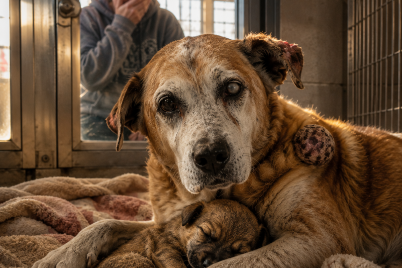 SHE WAS RETURNED EIGHT TIMES. HER KENNEL STAYED FULL OF GOODBYES. BUT THAT NIGHT, A TINY PUPPY CHANGED THE WAY EVERYONE LOOKED AT HER.