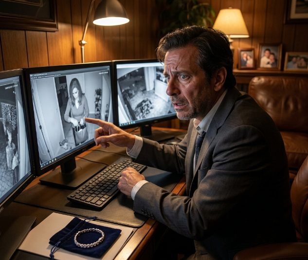 WHEN THE MILLIONAIRE CHECKED 16 SECURITY CAMERAS TO PROVE THE NANNY STOLE HIS WIFE’S DIAMOND BRACELET, HE NEVER EXPECTED THE REAL THIEF TO BE SLEEPING IN HIS BED