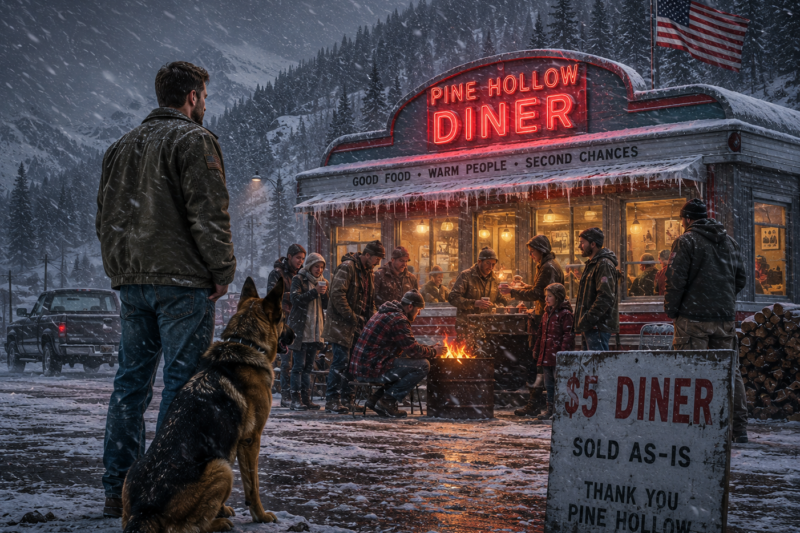 Kicked Out, the Veteran and His German Shepherd Bought a $5 Diner—Then a Blizzard Proved Why It Had Been Waiting for Them