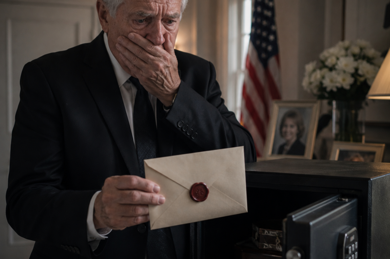 THE MORNING AFTER MY WIFE’S FUNERAL, I OPENED HER SAFE AND FOUND A SEALED ENVELOPE.
