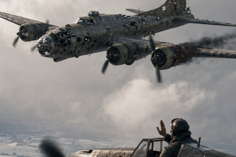 The German Ace Had the Perfect Sh0t—But Instead of Destroying the Crippled B-17, He Saved 9 Americans and Found a Brother for Life