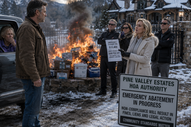THE HOA BURNED MY WINTER SUPPLIES — THEN THE SPILLWAY THEY FORGOT I OWNED FLOODED THEIR LUXURY HOMES